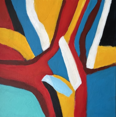 Wege in Kontrasten, 60x60cm, 2021